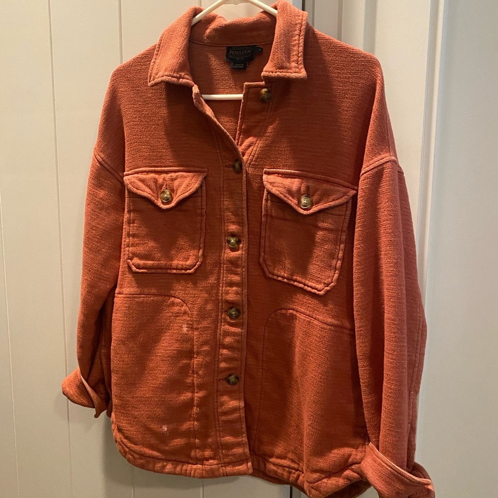 **Giving my closet to coworkers Friday 
Pendleton Orange/ Red Jacket